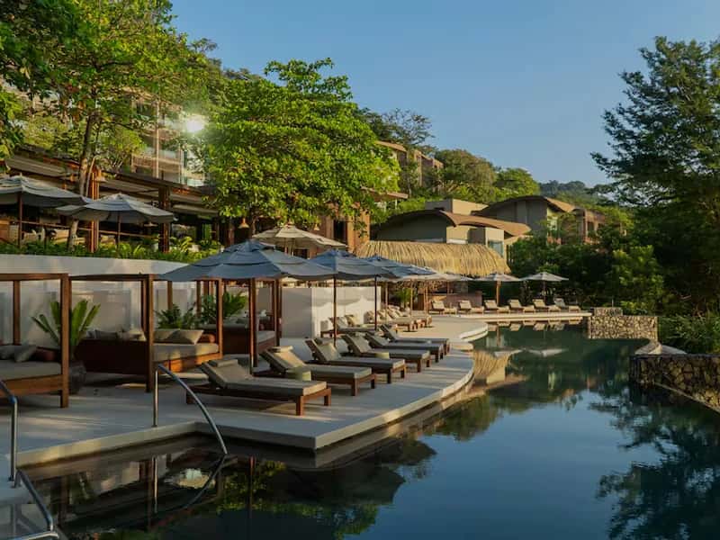 Andaz Peninsula Papagayo Resort, Costa Rica, wider view of pool and resort