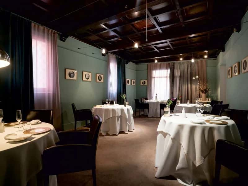 Osteria Francescana intimate dining room in Modena, Italy