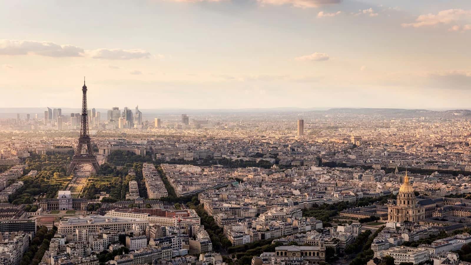 Paris with Eiffel Tower city scene — historic luxury dining destination