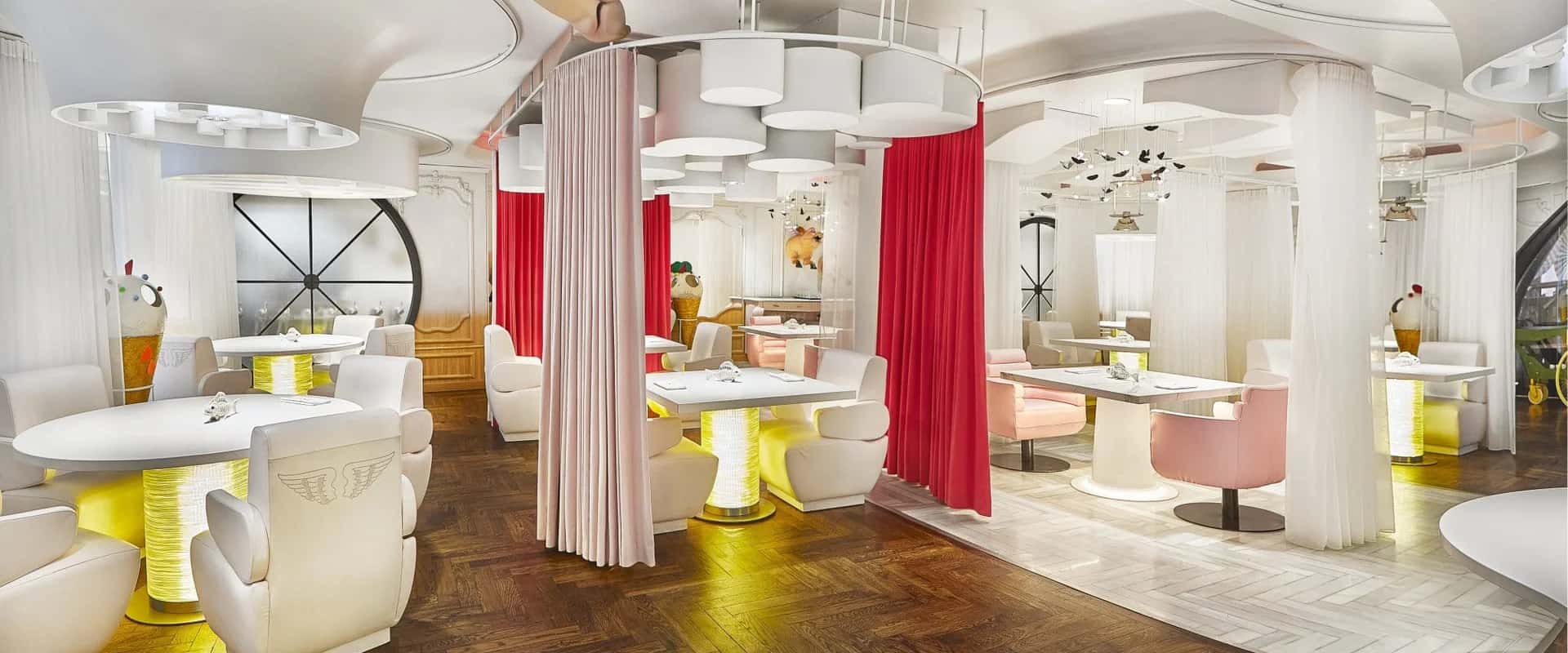 DiverXO dining room with theatrical decor, Madrid