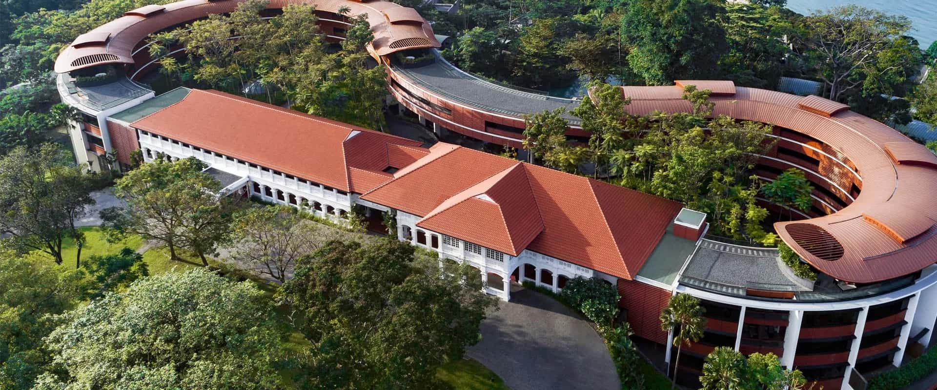 Capella Singapore colonial heritage estate with tropical gardens