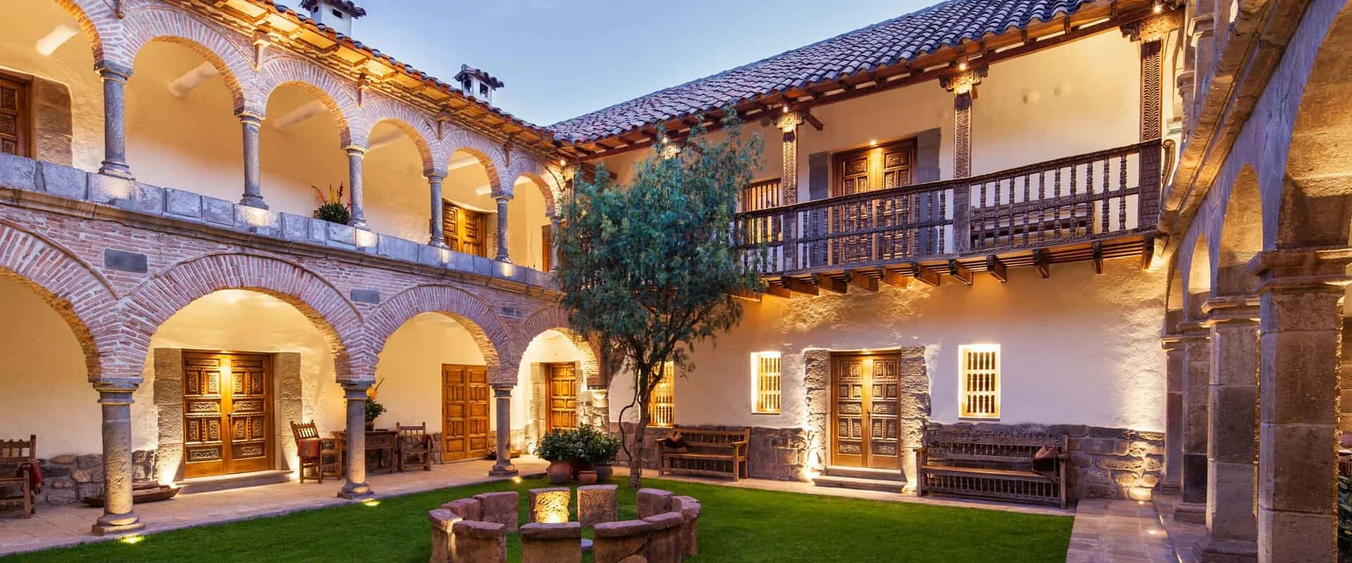 Inkaterra La Casona courtyard in Cusco, Peru